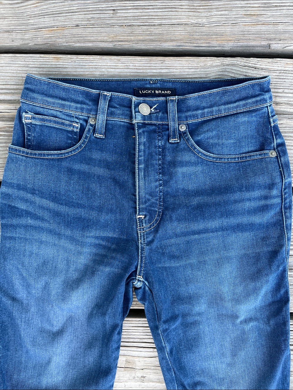 Lucky Brand Medium Indigo Slim Straight Jeans - Picture 2 of 3